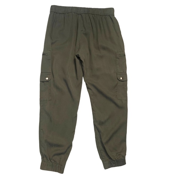 Banana Republic Army Green Cargo Joggers Small Petite Utility Military Olive - Picture 8 of 12